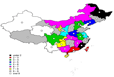 中国分省市地图（借助R的maptools包实现）